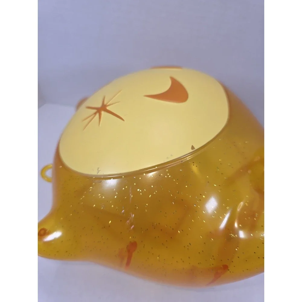 Disney WISH Star Plastic Yellow Popcorn Bucket W/ Branded Detachable Carry Strap